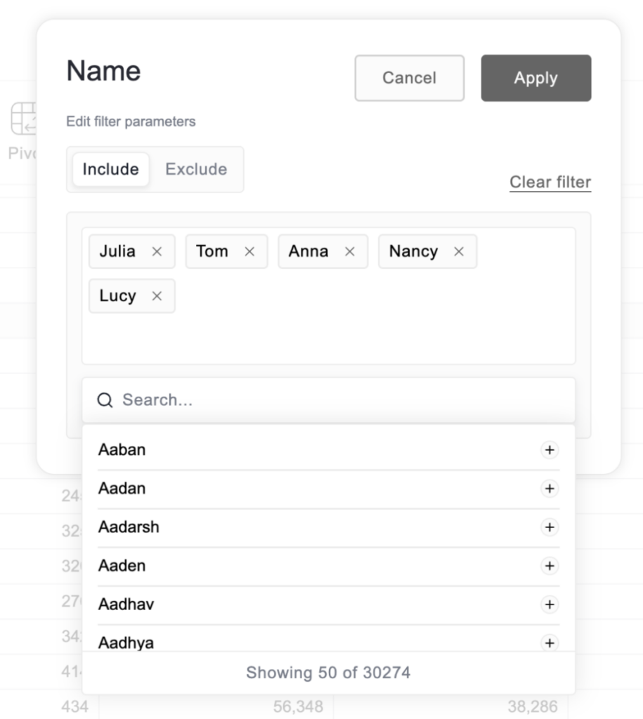 Filter Control Flexmonster 3.0